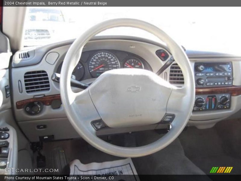Berry Red Metallic / Neutral Beige 2004 Chevrolet Impala