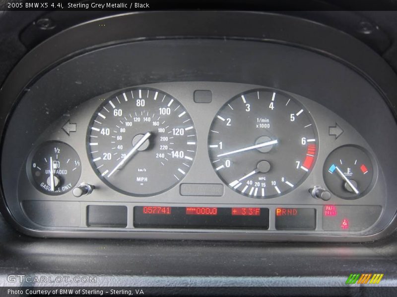 Sterling Grey Metallic / Black 2005 BMW X5 4.4i