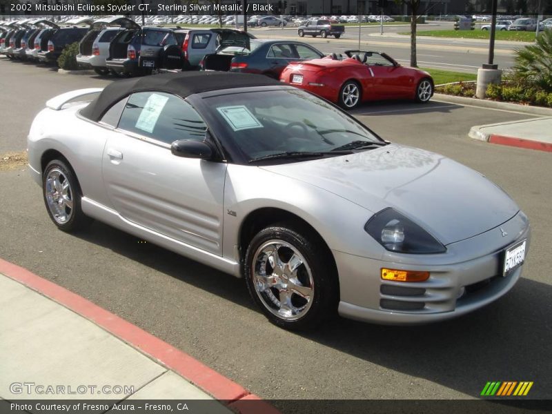 Sterling Silver Metallic / Black 2002 Mitsubishi Eclipse Spyder GT