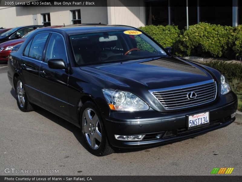 Blue Onyx Pearl / Black 2005 Lexus LS 430 Sedan