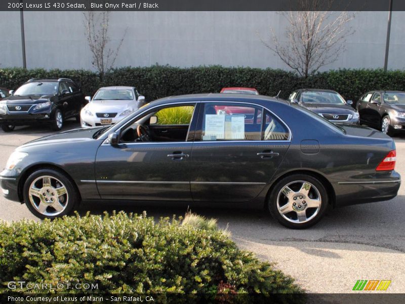 Blue Onyx Pearl / Black 2005 Lexus LS 430 Sedan
