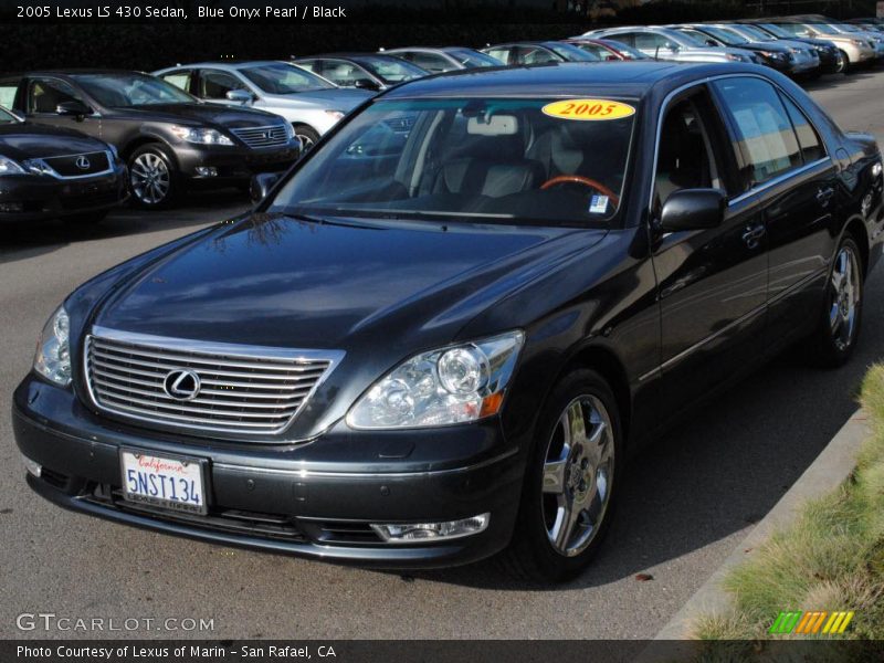 Blue Onyx Pearl / Black 2005 Lexus LS 430 Sedan