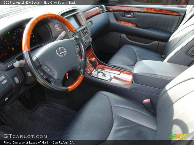 Blue Onyx Pearl / Black 2005 Lexus LS 430 Sedan