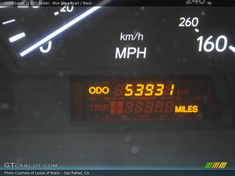 Blue Onyx Pearl / Black 2005 Lexus LS 430 Sedan