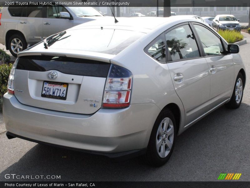 Millenium Silver Metallic / Gray/Burgundy 2005 Toyota Prius Hybrid