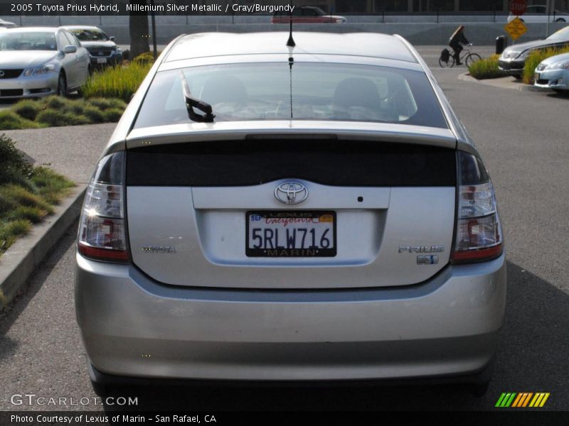 Millenium Silver Metallic / Gray/Burgundy 2005 Toyota Prius Hybrid