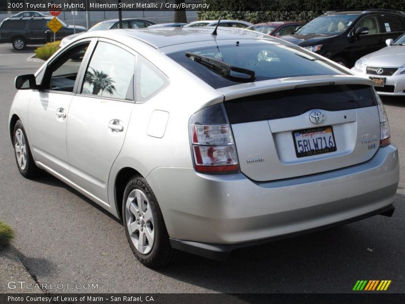 Millenium Silver Metallic / Gray/Burgundy 2005 Toyota Prius Hybrid