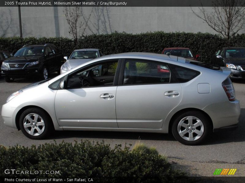 Millenium Silver Metallic / Gray/Burgundy 2005 Toyota Prius Hybrid