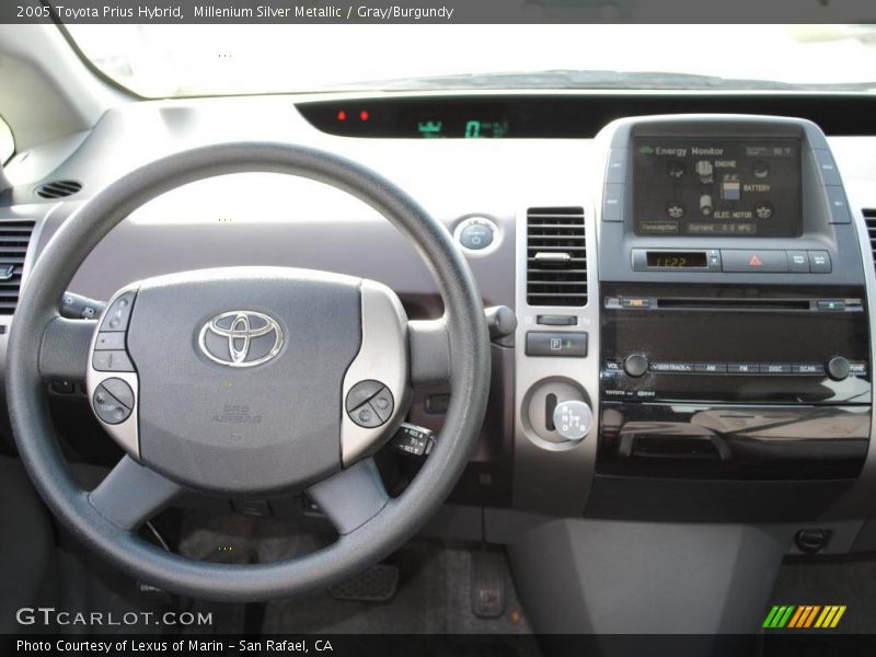 Millenium Silver Metallic / Gray/Burgundy 2005 Toyota Prius Hybrid