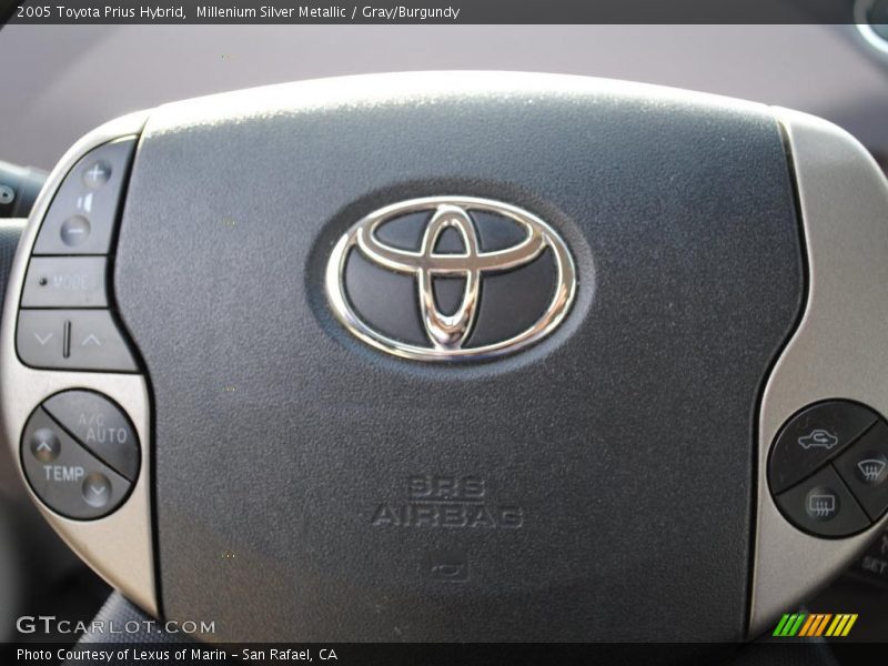 Millenium Silver Metallic / Gray/Burgundy 2005 Toyota Prius Hybrid