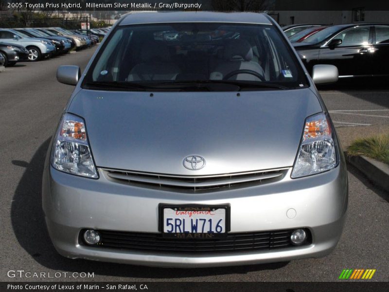 Millenium Silver Metallic / Gray/Burgundy 2005 Toyota Prius Hybrid