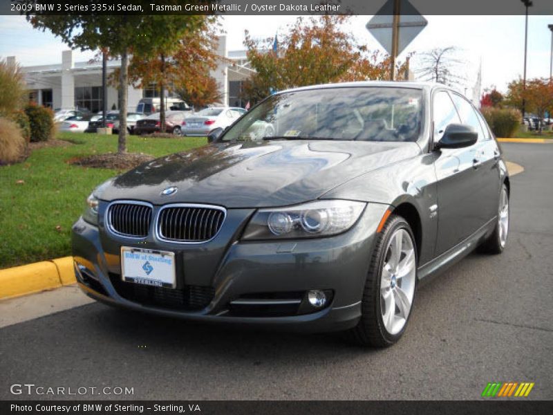 Tasman Green Metallic / Oyster Dakota Leather 2009 BMW 3 Series 335xi Sedan