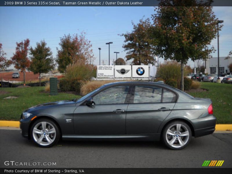 Tasman Green Metallic / Oyster Dakota Leather 2009 BMW 3 Series 335xi Sedan