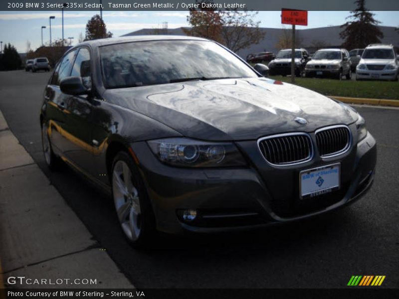 Tasman Green Metallic / Oyster Dakota Leather 2009 BMW 3 Series 335xi Sedan