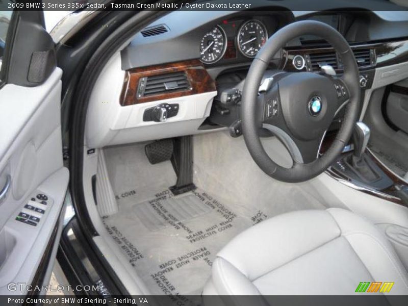 Tasman Green Metallic / Oyster Dakota Leather 2009 BMW 3 Series 335xi Sedan