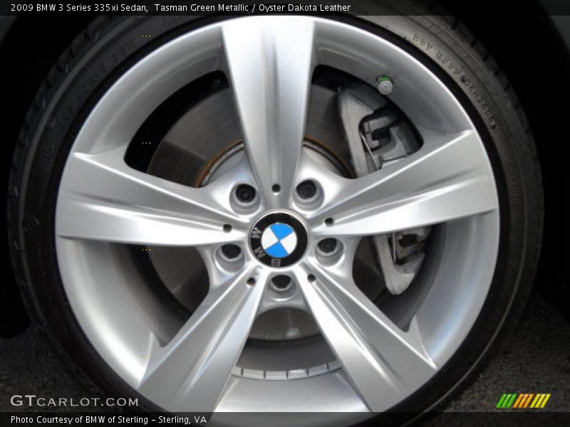 Tasman Green Metallic / Oyster Dakota Leather 2009 BMW 3 Series 335xi Sedan