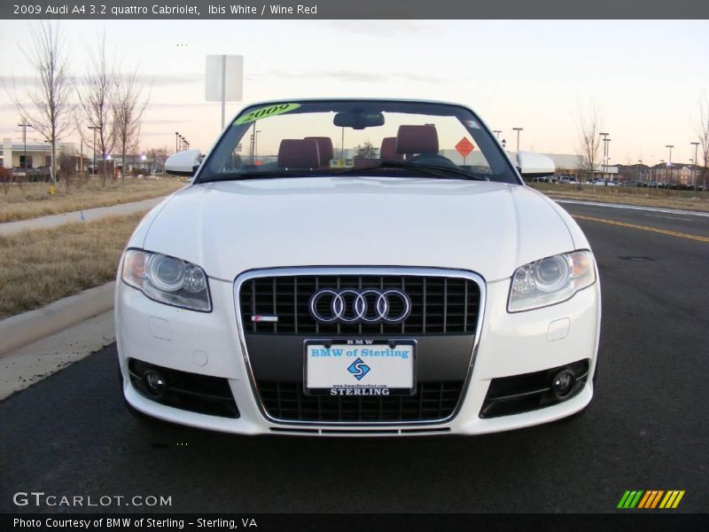 Ibis White / Wine Red 2009 Audi A4 3.2 quattro Cabriolet
