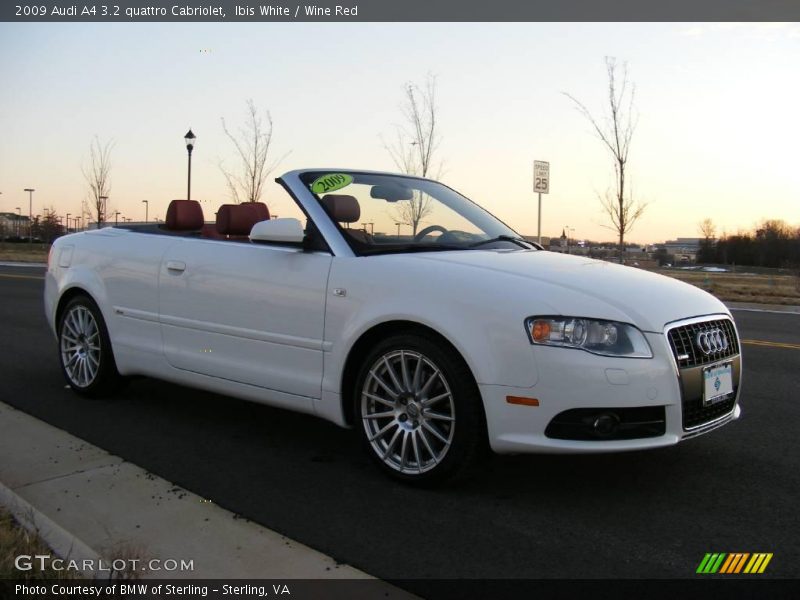 Ibis White / Wine Red 2009 Audi A4 3.2 quattro Cabriolet
