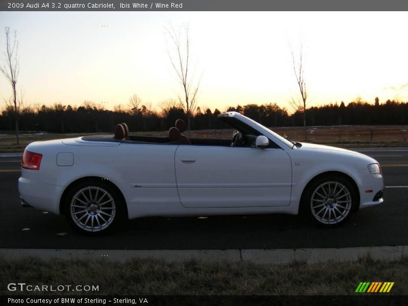 Ibis White / Wine Red 2009 Audi A4 3.2 quattro Cabriolet