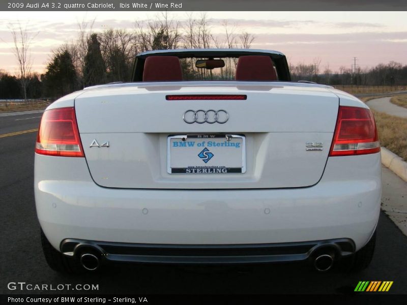 Ibis White / Wine Red 2009 Audi A4 3.2 quattro Cabriolet