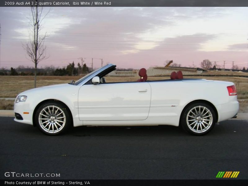 Ibis White / Wine Red 2009 Audi A4 3.2 quattro Cabriolet