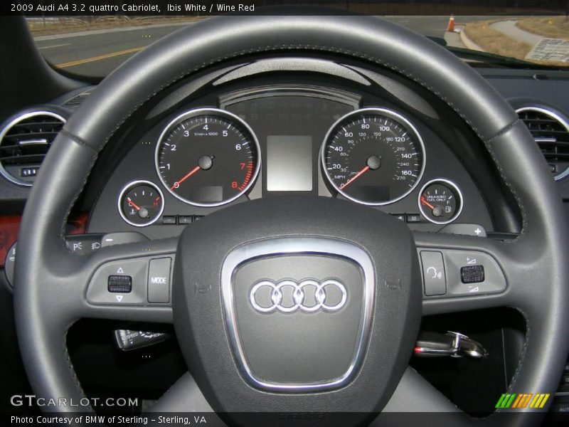 Ibis White / Wine Red 2009 Audi A4 3.2 quattro Cabriolet