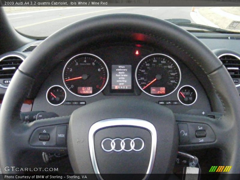 Ibis White / Wine Red 2009 Audi A4 3.2 quattro Cabriolet