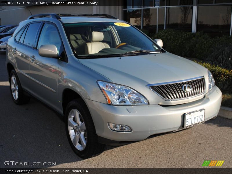 Bamboo Green Pearl / Ivory 2007 Lexus RX 350 AWD