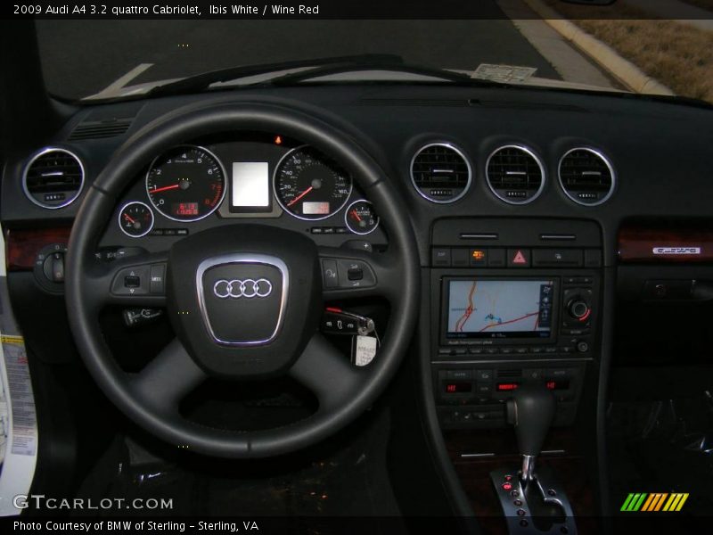 Ibis White / Wine Red 2009 Audi A4 3.2 quattro Cabriolet