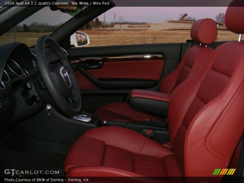 Ibis White / Wine Red 2009 Audi A4 3.2 quattro Cabriolet