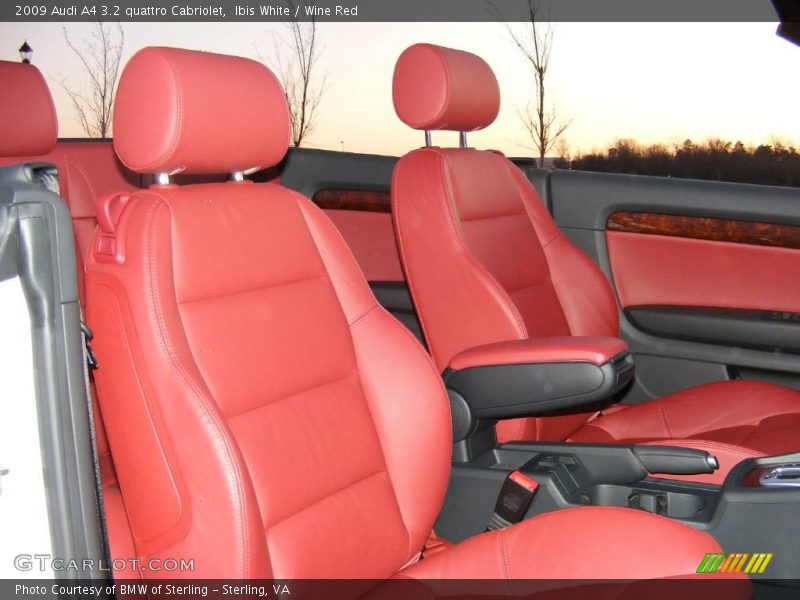 Ibis White / Wine Red 2009 Audi A4 3.2 quattro Cabriolet