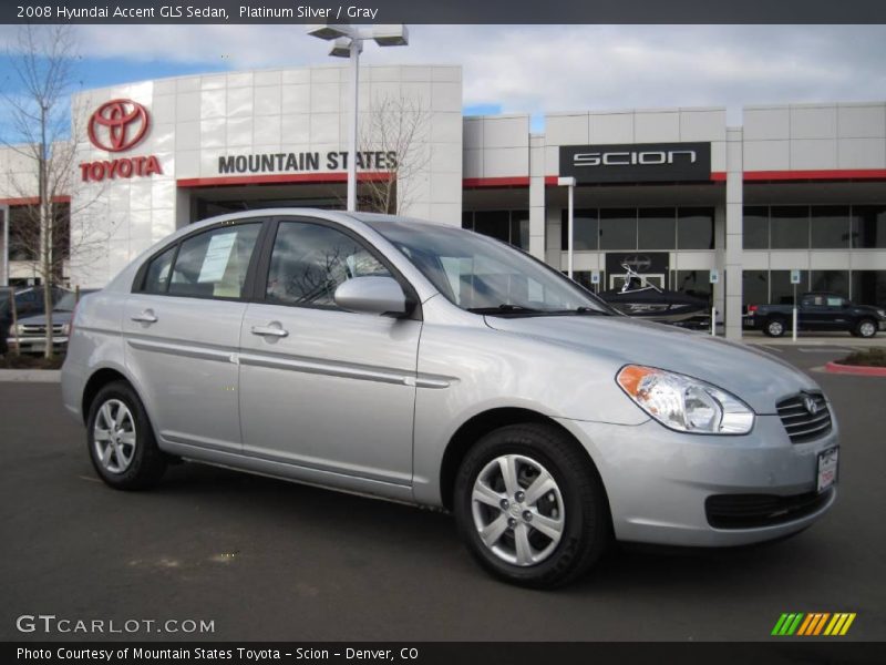 Platinum Silver / Gray 2008 Hyundai Accent GLS Sedan