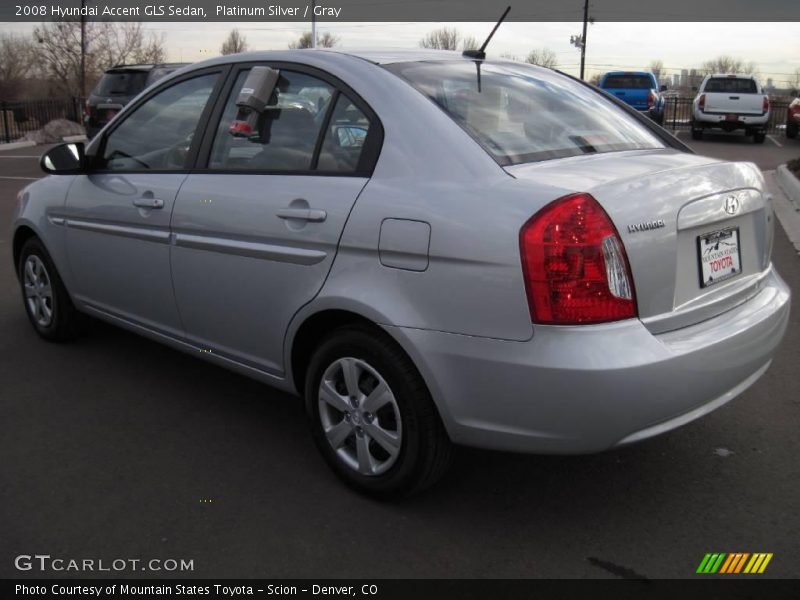 Platinum Silver / Gray 2008 Hyundai Accent GLS Sedan