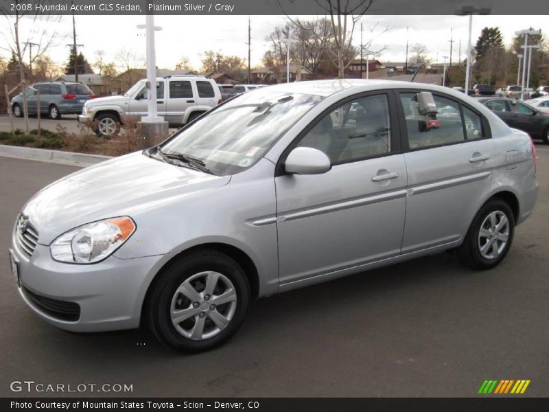 Platinum Silver / Gray 2008 Hyundai Accent GLS Sedan