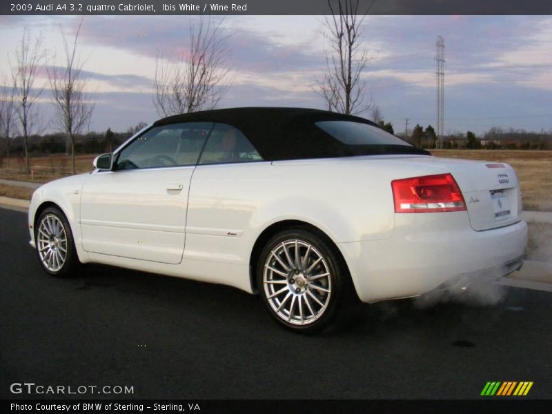 Ibis White / Wine Red 2009 Audi A4 3.2 quattro Cabriolet