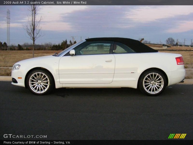 Ibis White / Wine Red 2009 Audi A4 3.2 quattro Cabriolet