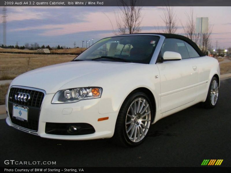 Ibis White / Wine Red 2009 Audi A4 3.2 quattro Cabriolet