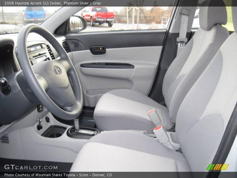 Platinum Silver / Gray 2008 Hyundai Accent GLS Sedan