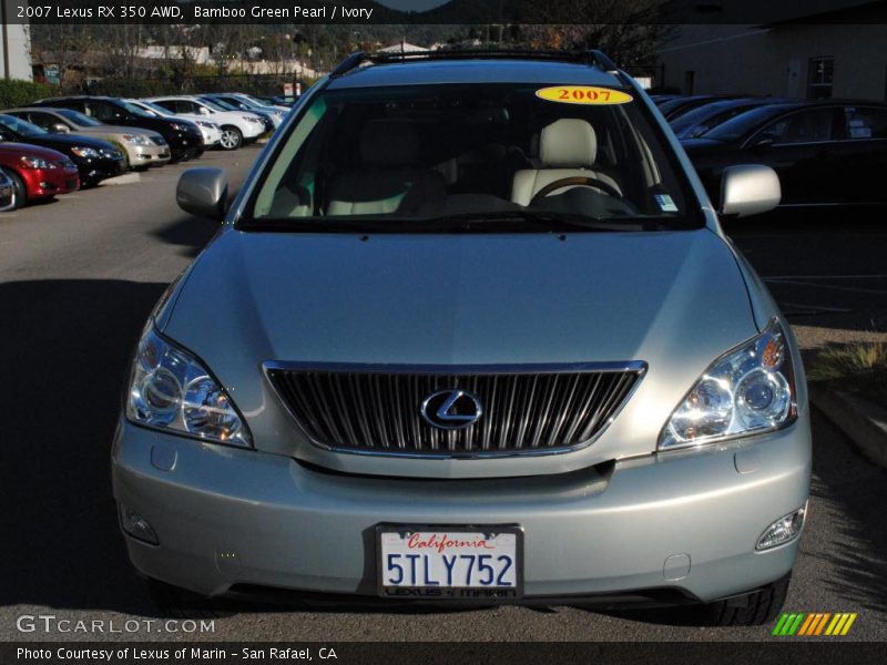 Bamboo Green Pearl / Ivory 2007 Lexus RX 350 AWD