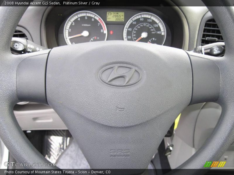 Platinum Silver / Gray 2008 Hyundai Accent GLS Sedan