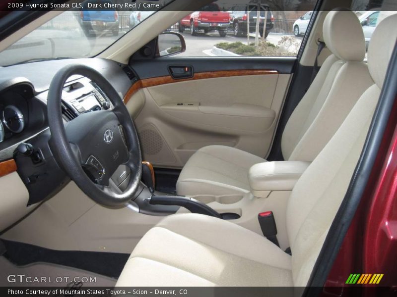 Dark Cherry Red / Camel 2009 Hyundai Sonata GLS