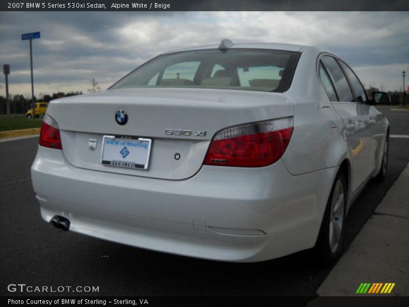 Alpine White / Beige 2007 BMW 5 Series 530xi Sedan