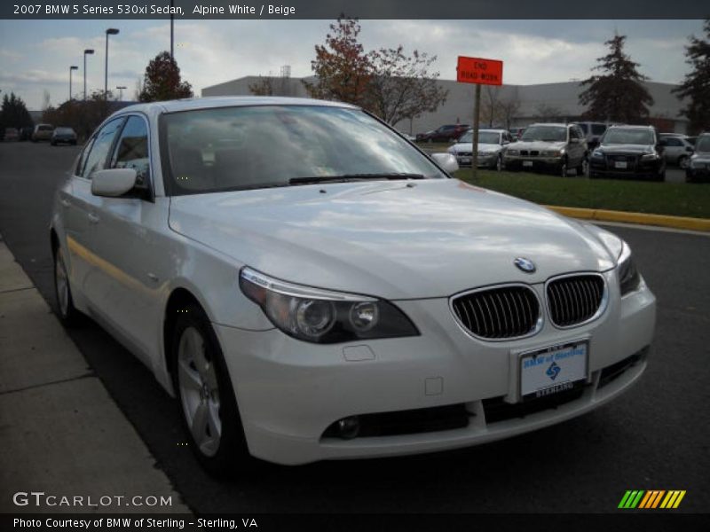 Alpine White / Beige 2007 BMW 5 Series 530xi Sedan