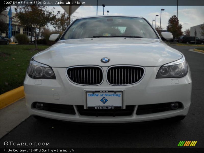 Alpine White / Beige 2007 BMW 5 Series 530xi Sedan