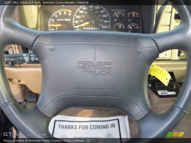 Emerald Green Metallic / Neutral 1996 GMC Yukon SLT 4x4
