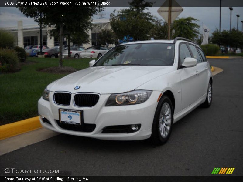 Alpine White / Black 2009 BMW 3 Series 328i Sport Wagon