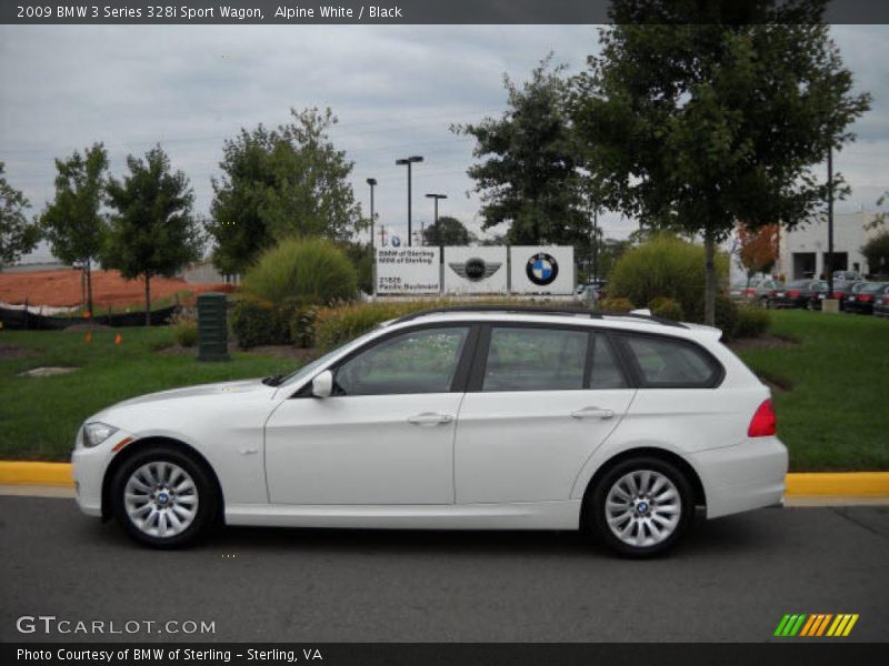 Alpine White / Black 2009 BMW 3 Series 328i Sport Wagon