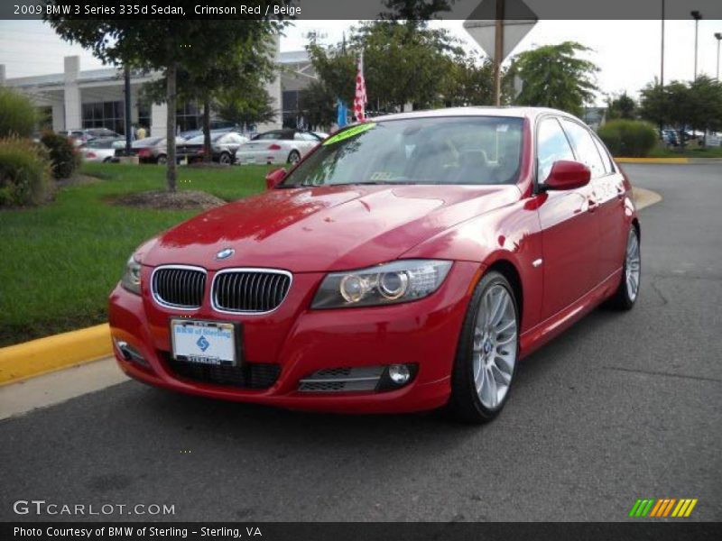 Crimson Red / Beige 2009 BMW 3 Series 335d Sedan