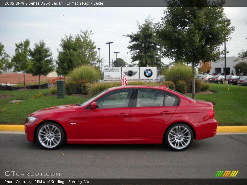 Crimson Red / Beige 2009 BMW 3 Series 335d Sedan