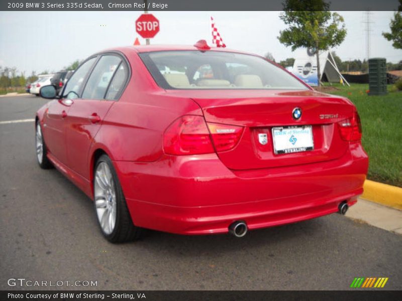 Crimson Red / Beige 2009 BMW 3 Series 335d Sedan